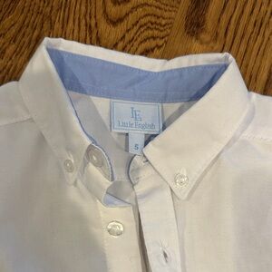 Little English White Button Down